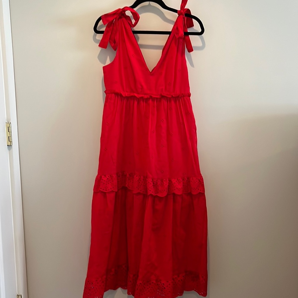 Zara Red Eyelet Sundress